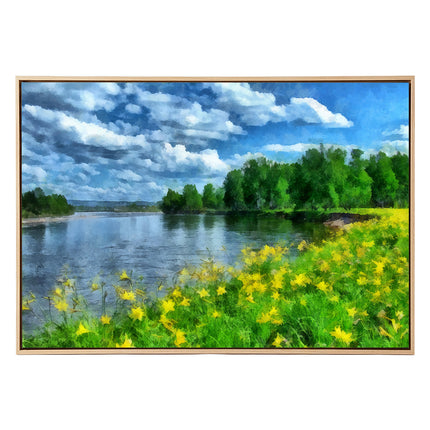Yezi Modern Canvas Wall Art Framed Landscape Painting Large Wall Decor 80x120cm-2061251858286120961