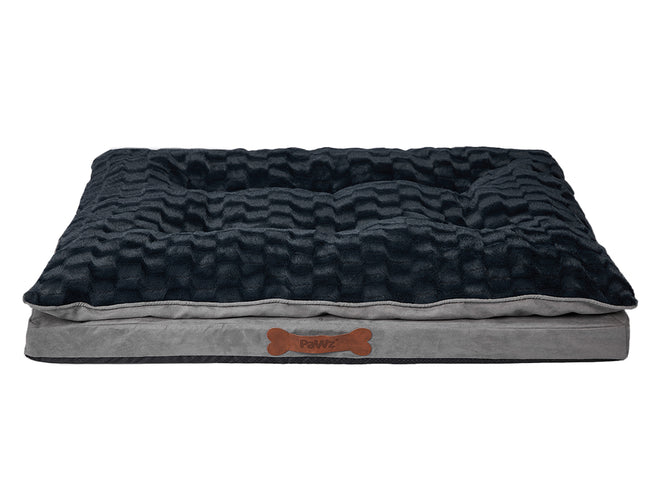 Dog Calming Bed Warm Soft Plush Comfy XL Grey X-Large-1973193641606385665