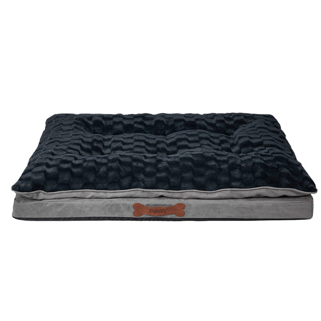 Dog Calming Bed Warm Soft Plush Comfy XL Grey X-Large-1973193641606385665