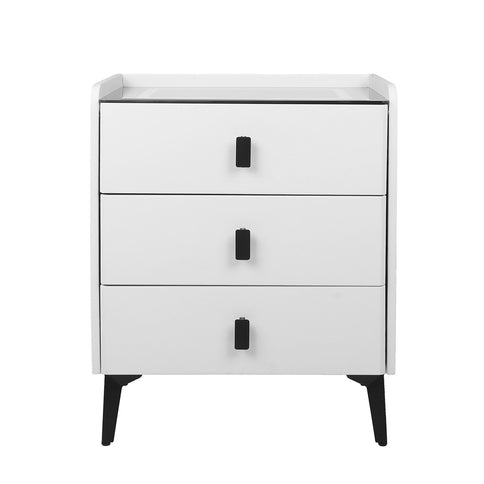 Levede Bedside Table LED Lights Drawers Storage-1910112205978865665