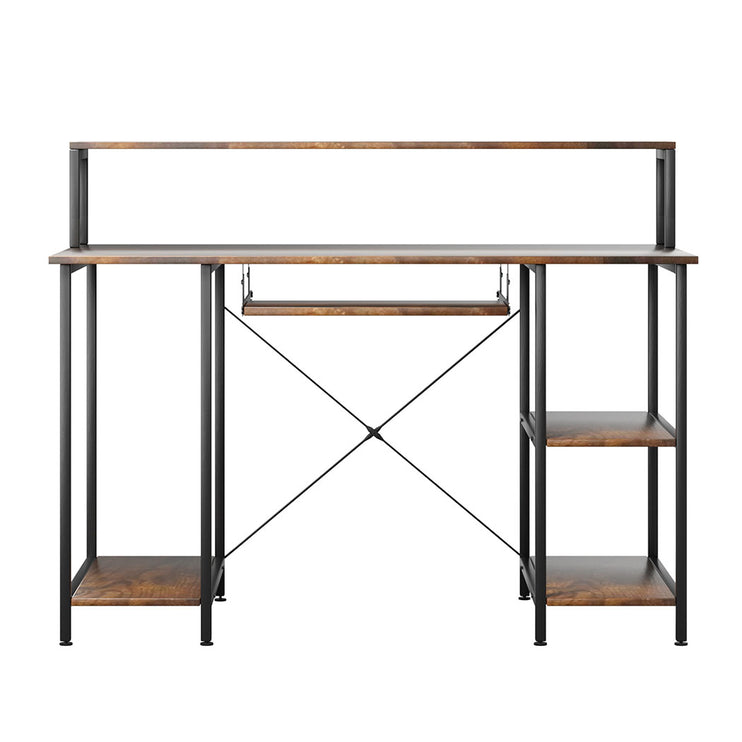 Levede Office Gaming Computer Desk Brown-1975420387466547201