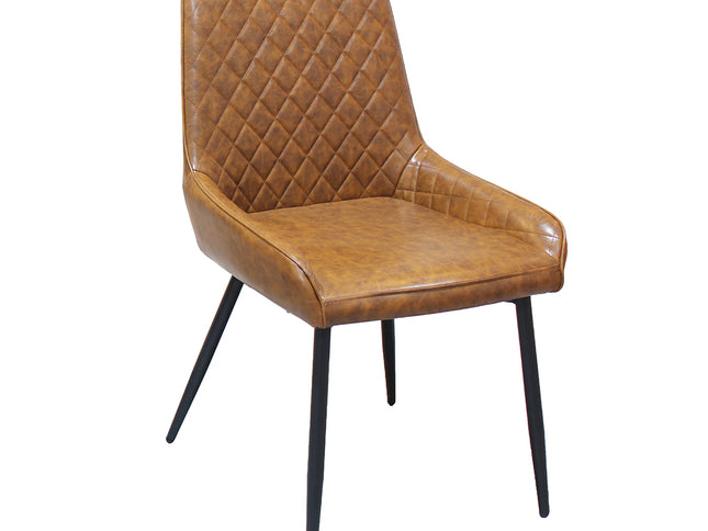 Dining Chairs x 4 Padded Seat PU Faux Leather-1910112199922290689