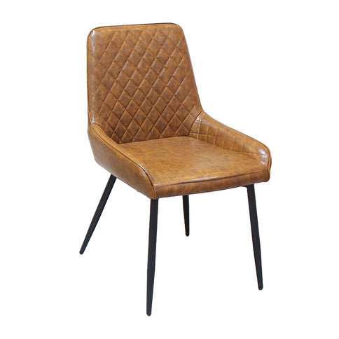 Dining Chairs x 4 Padded Seat PU Faux Leather-1910112199922290689