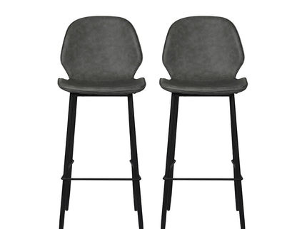 Levede 2x Bar Stool Barstools Counter Grey-1942353410850426881