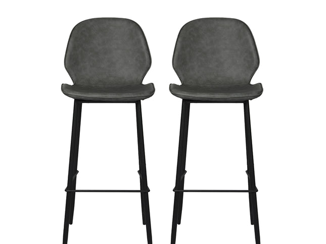 Levede 2x Bar Stool Barstools Counter Grey-1942353410850426881