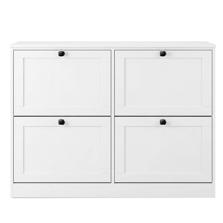 Levede Shoe Cabinet 4 Flip Drawers Vertical Storage Rack Organiser Entryway-2050059010169769985