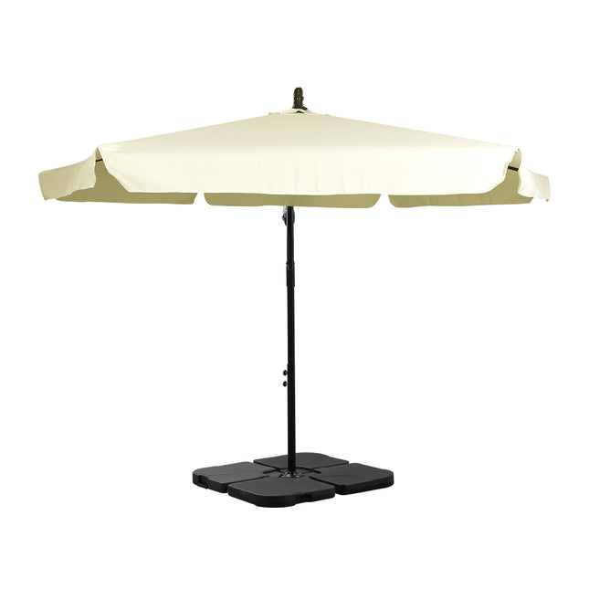 Mountview 3M Outdoor Umbrella Beach Beige With Base-1975420433687777281