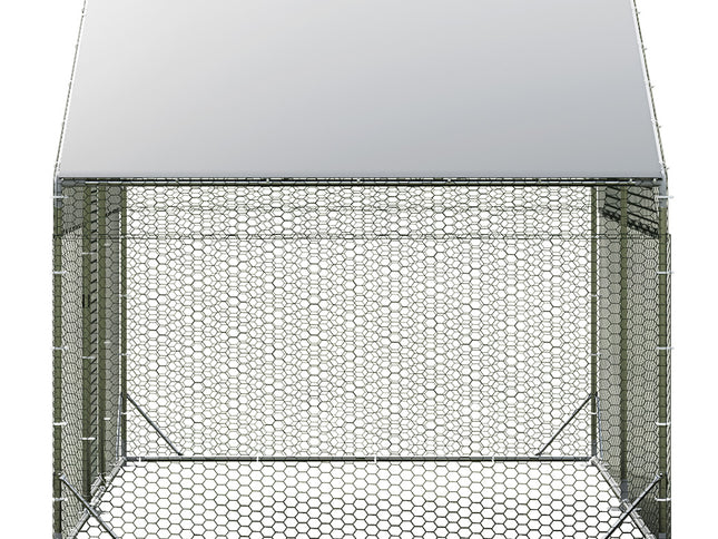 Pawz 200x300x194cm Large Metal Walk-in Chicken Coop Cage-1973193526204305409