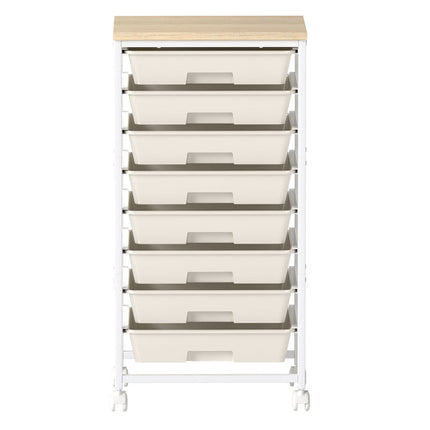 Levede 8 Drawers Storage Trolley Utility Cart Plastic Mobile Organiser Unit-2029334094093094913