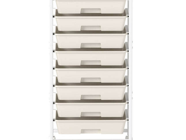Levede 8 Drawers Storage Trolley Utility Cart Plastic Mobile Organiser Unit-2029334094093094913