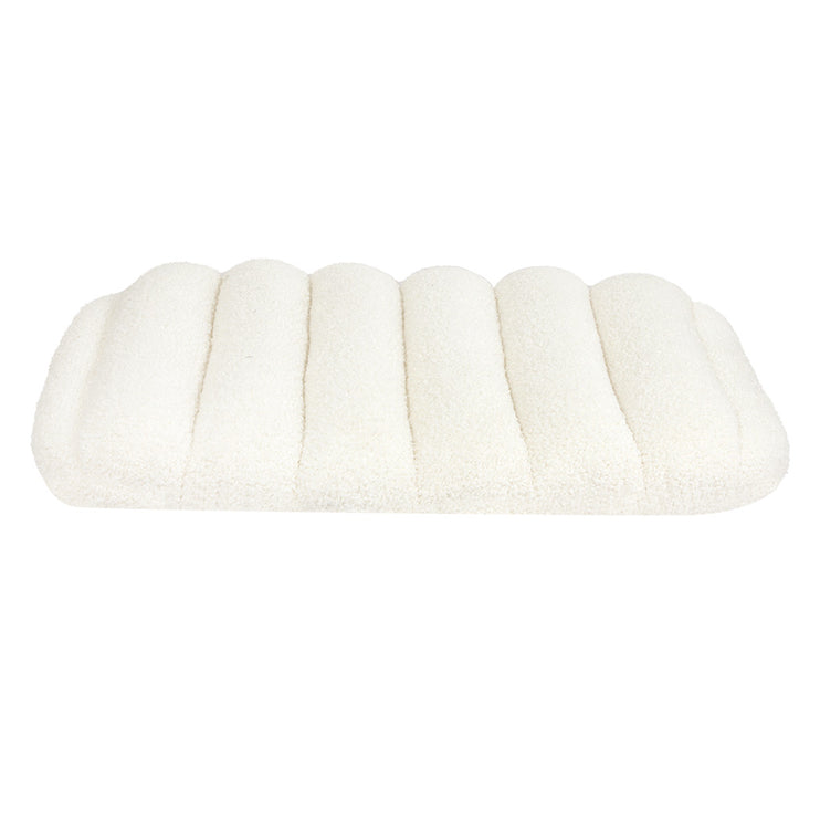 Pawz S Size Orthopedic Dog Bed with Sherpa Plush Removable Cover in White-2018816662094090241