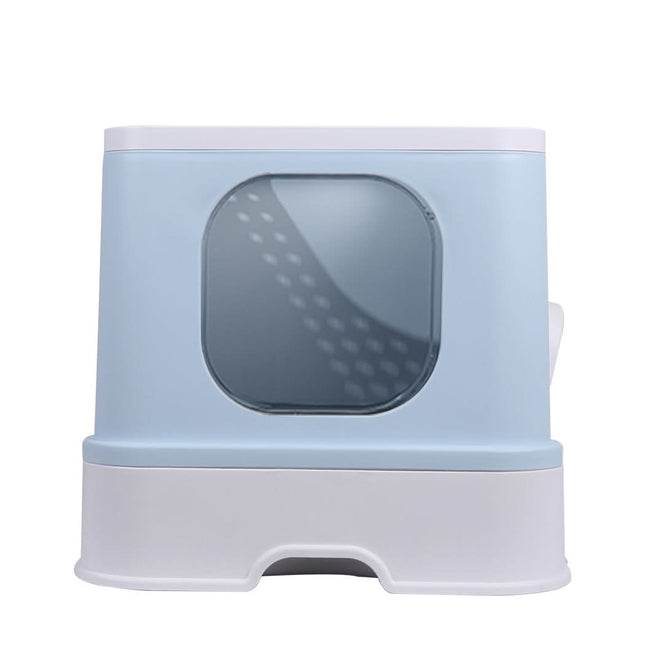 PaWz Cat Litter Box Fully Enclosed Kitty Blue-1954802511995080705