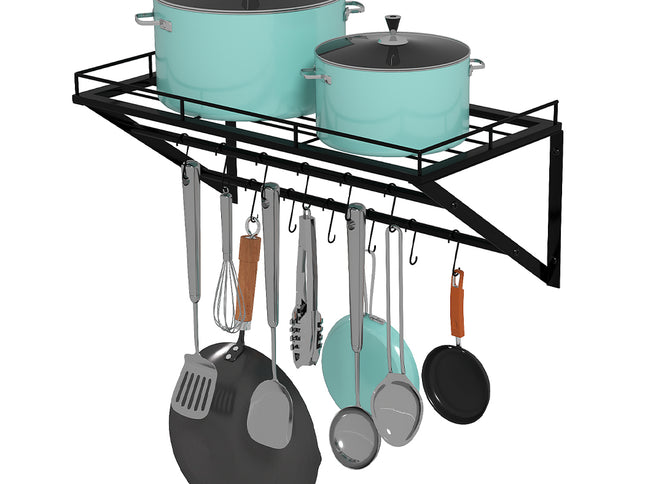 Toque Wall Mounted Pot Pan Rack Multipurpose  Holder-2011971113319534593