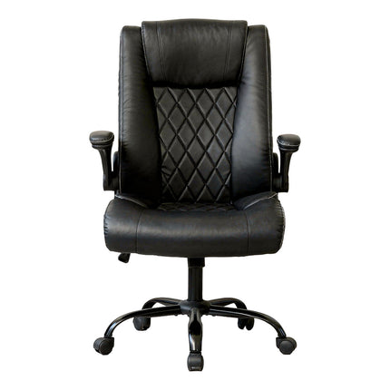 Levede Executive Office Chair Footrest PU Leather Tilt Gaming Work Seat Black-2050056783220838401