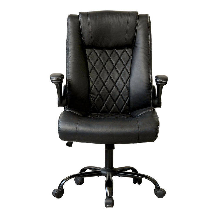 Levede Executive Office Chair Footrest PU Leather Tilt Gaming Work Seat Black-2050056783220838401