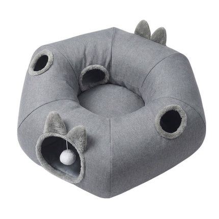 Pawz Large Cat Tunnel Bed Multi-Functional Toy Interactive Pet Playhouse Indoor-2029334096957804545