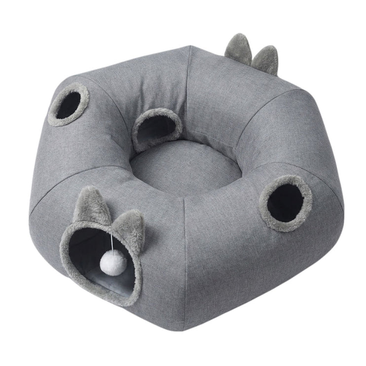 Pawz Large Cat Tunnel Bed Multi-Functional Toy Interactive Pet Playhouse Indoor-2029334096957804545