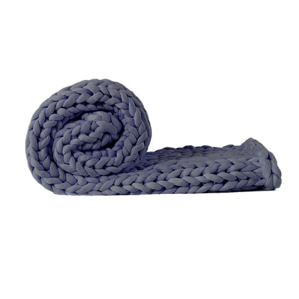 Dreamz Knitted Weighted Blanket Chunky Dark Grey Double 7KG-1973194040107208705