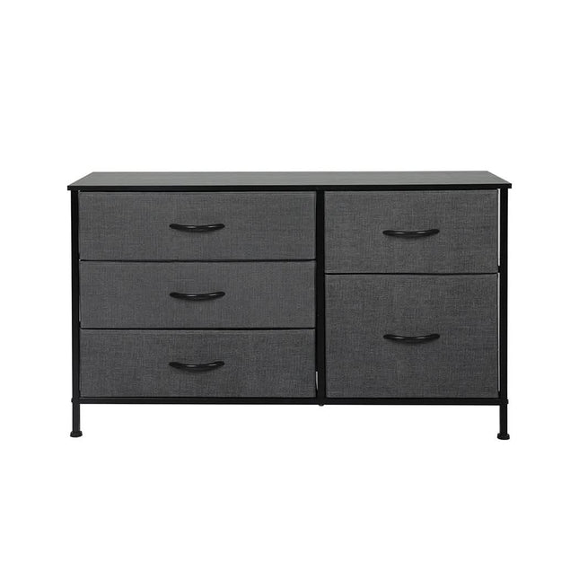Levede Storage Cabinet Tower Chest Dark Grey-1954802991836041217