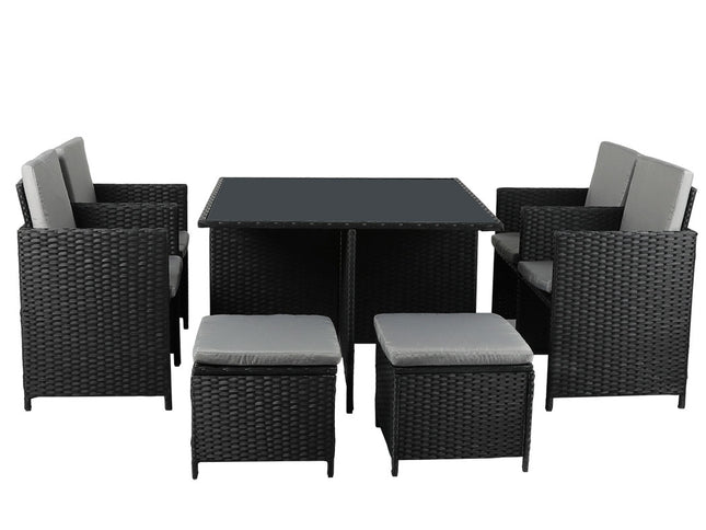 Levede 9PCS Outdoor Table Chair Set-1975420436934168577