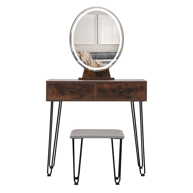Levede Dressing Table LED Light Strip Brown-1954802443464347649