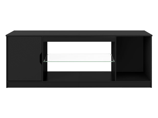 Levede TV Stand Storage with LED 140cm Black-2011971130793005057