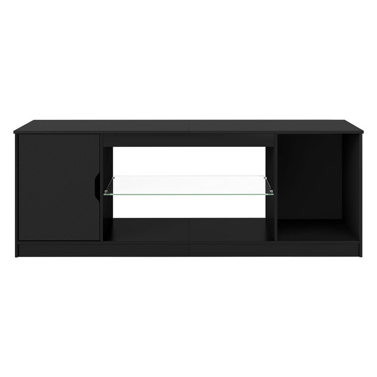 Levede TV Stand Storage with LED 140cm Black-2011971130793005057