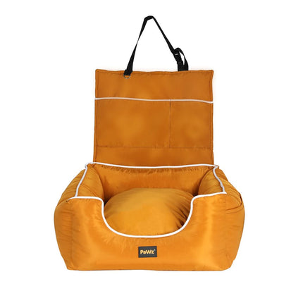 PaWz Pet Car Seat Travel Safety Carrier Orange-1954802564130279425
