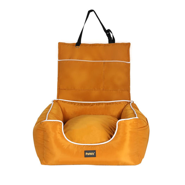 PaWz Pet Car Seat Travel Safety Carrier Orange-1954802564130279425