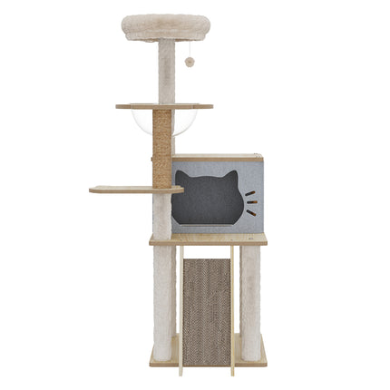 Pawz Cat Tree Tower Scratcher Wood Condo House 120cm-2006732707882733569
