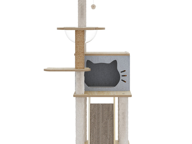 Pawz Cat Tree Tower Scratcher Wood Condo House 120cm-2006732707882733569