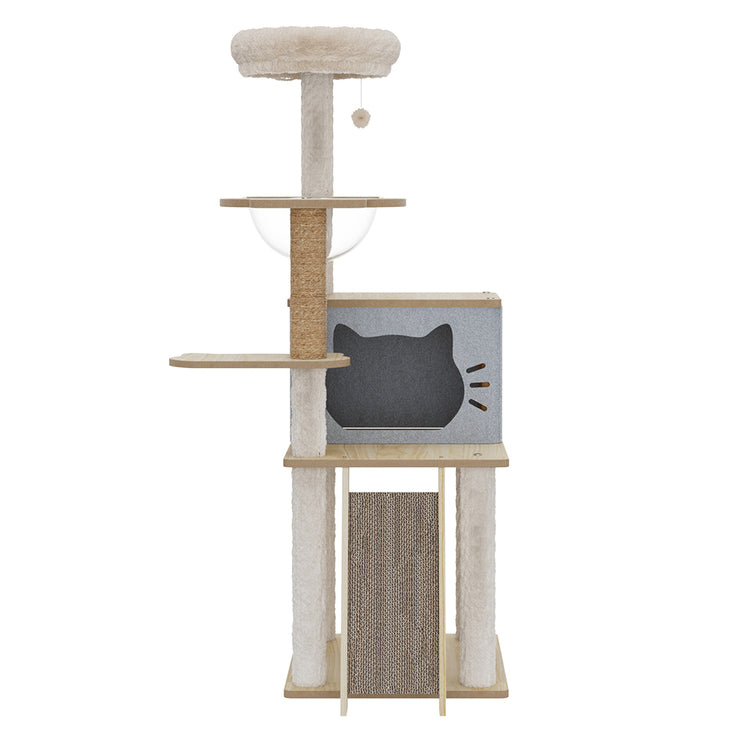 Pawz Cat Tree Tower Scratcher Wood Condo House 120cm-2006732707882733569