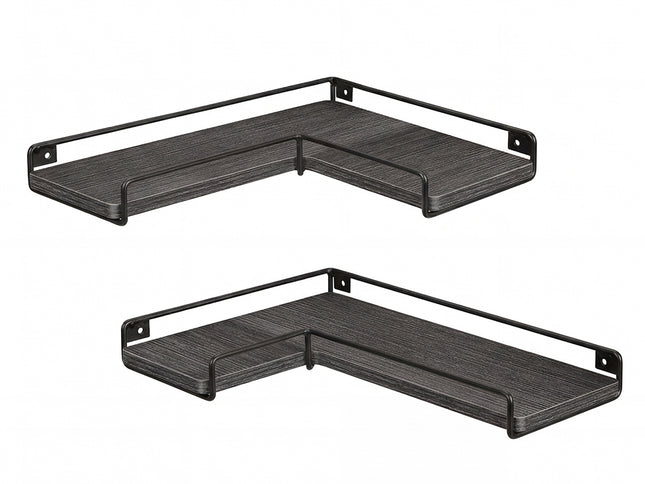 Levede Floating Shelves 2Pcs DIY Corner Wall Shelf Storage Display Rack Bedroom-2050059024489123841