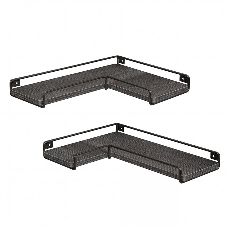 Levede Floating Shelves 2Pcs DIY Corner Wall Shelf Storage Display Rack Bedroom-2050059024489123841