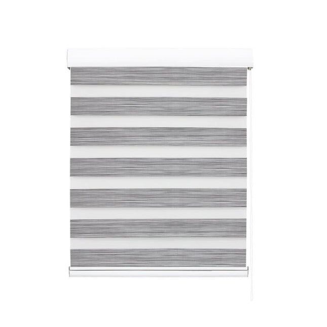 Marlow Blackout Zebra Roller Blind Curtains 120x210 Grey-1954802972978450433