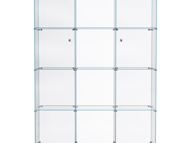 Stacked 169cm Tall Glass Display Cabinet 4 Tier-1973193459460345857