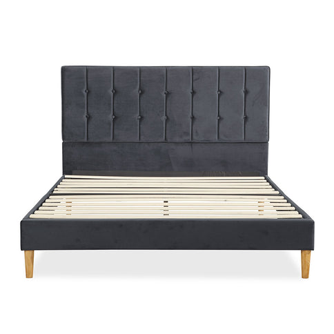 Levede Bed Frame Queen Size Mattress Grey-1910113208035840001