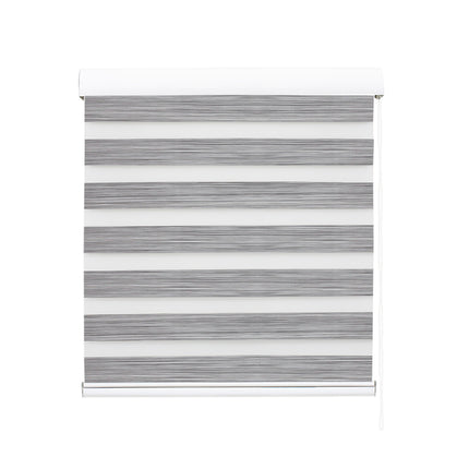 Marlow Blackout Zebra Roller Blind Curtains 180x210 Grey-1973194065474359297