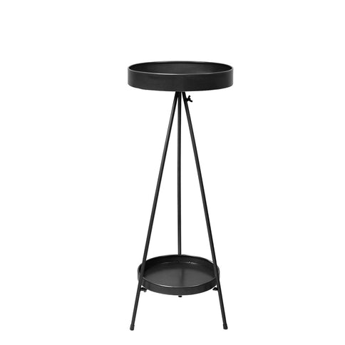 Levede Plant Stand 2 Tiers Outdoor Indoor Black Large-1864184723300028417