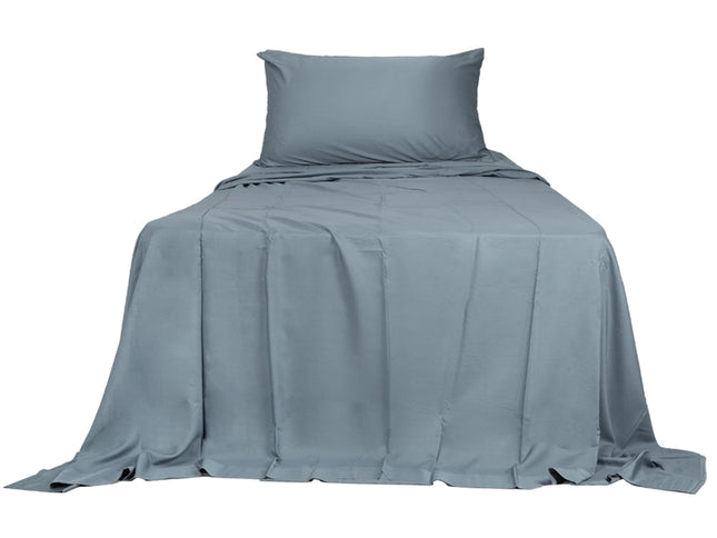 Dreamz 3pcs Sinigle Size 100% Bamboo Bed Sheet Set in Grey Colour Single-1942353309813837825