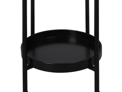 Levede 2 Tier Plant Stand Metal Flower Black Medium-1886651024337408001