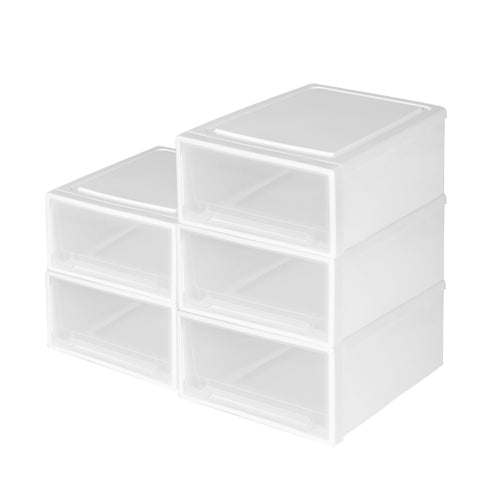 Large Storage Box Stackable Containers M 5PK Medium-1864184611446329345