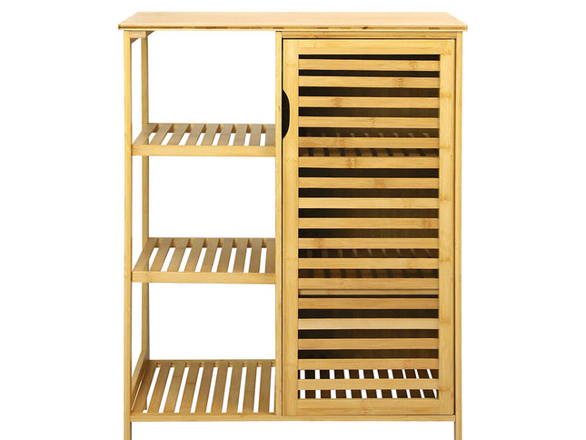 Levede  Bathroom Bamboo Storage Cabinet Natural-1917016713598210049