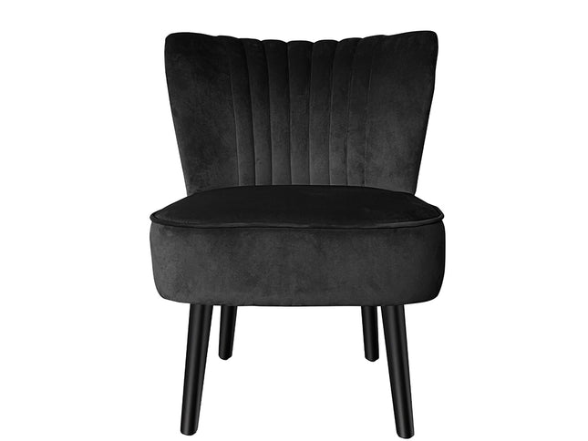 Levede Accent Chair Foot Stool Set Ottoman Black-1864184354935279617