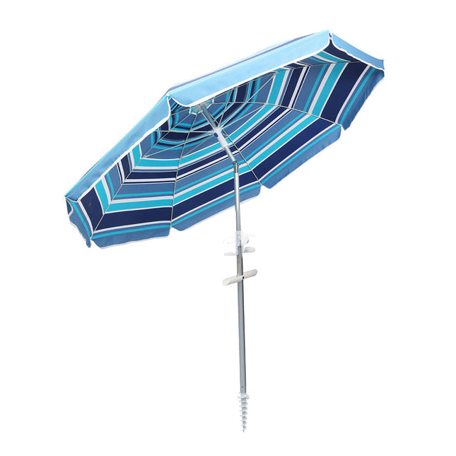 Mountview 2M Outdoor Beach Umbrellas Sand Blue-1973193499432062977