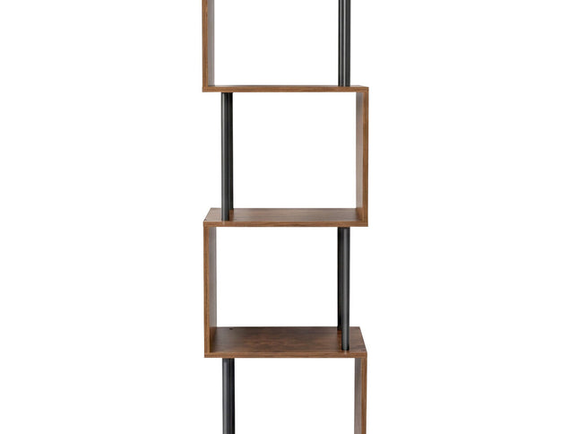 Levede Bookshelf 5 Tier Display Shelf Bookcase Storage Rack S-Shaped Anti-Tip-2050056772479225857