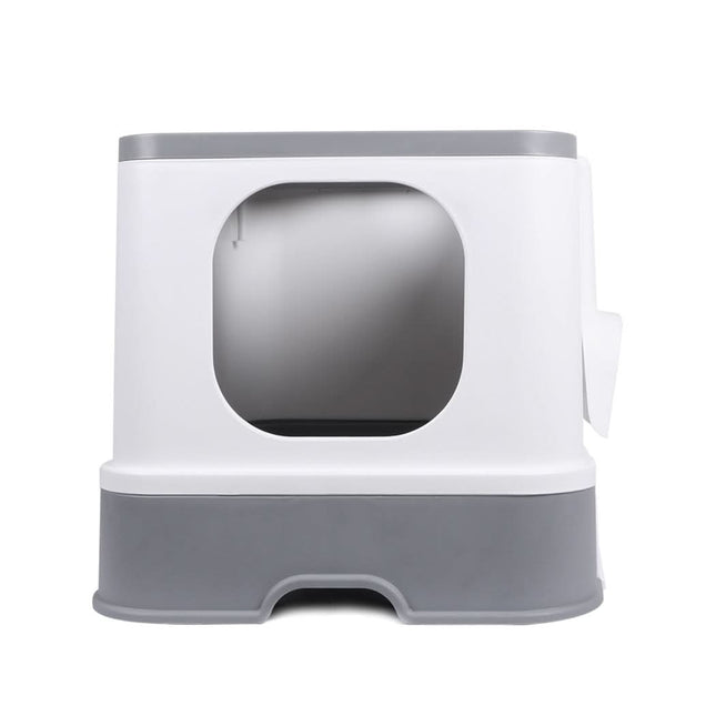 PaWz Cat Litter Box Fully Enclosed Kitty Grey-1954802512418705409