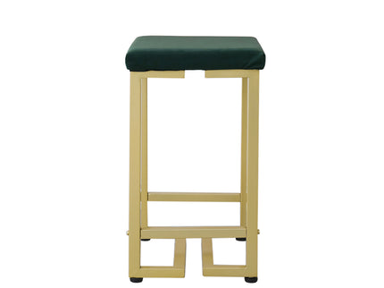 Levede 2x Bar Stools Velvet Backless-1919892921994317825