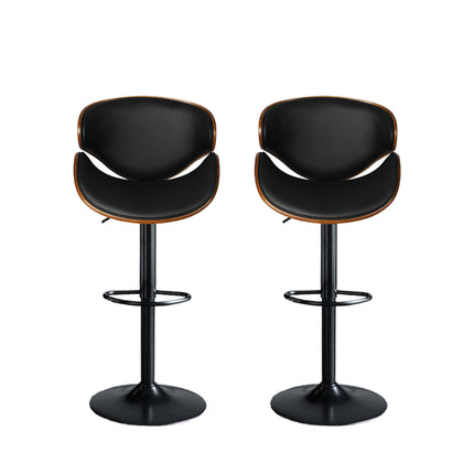 Levede 1x Bar Stools Gas Lift Kitchen Black-1973194047430463489