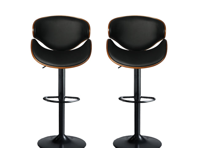 Levede 1x Bar Stools Gas Lift Kitchen Black-1973194047430463489